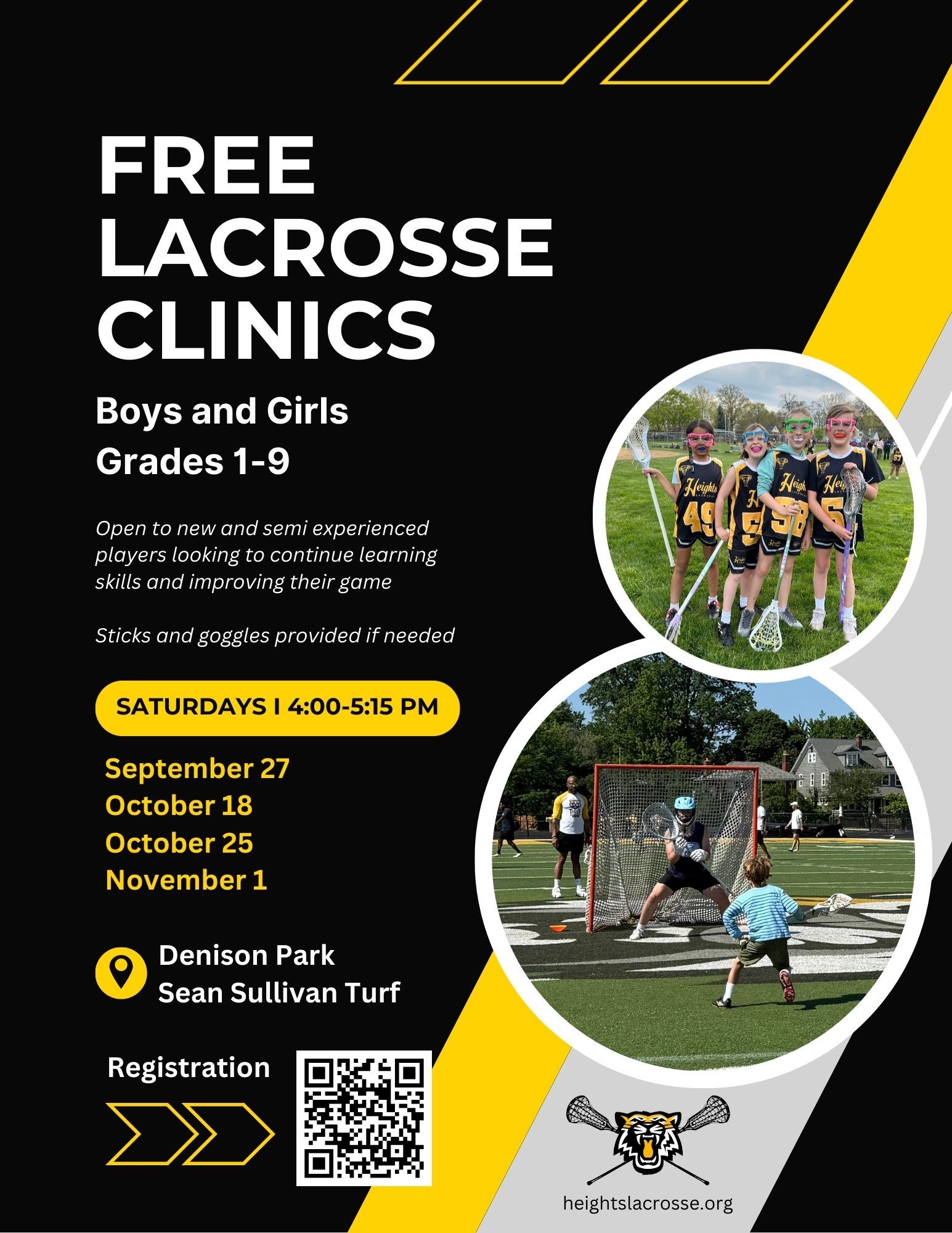 UPDATED Fall Ball Free Clinics 2025 Flyer w QR